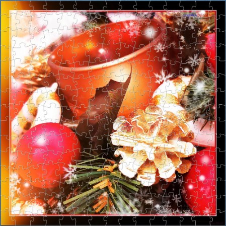 JIGSAW - IN GREENS AND REDS AND GOLDS