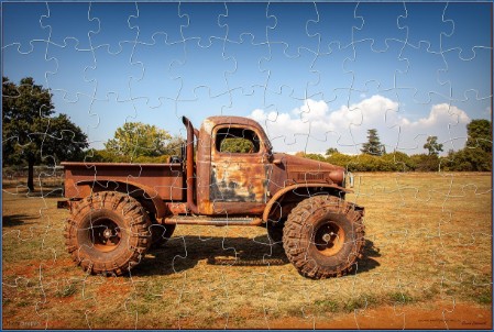 A DIGITAL JIGSAW - RUSTY—A Jigsaw of Nostalgia, featuring a timeless tribute to resilience with character in every piece.