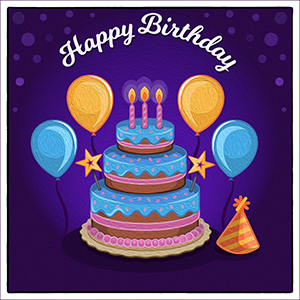 JIGSAW - HAPPY BIRTHDAY - CAKE AND BALLOONS